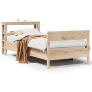 Рамка за легло без матрак, 75x190 см, масивна чамова дървесина