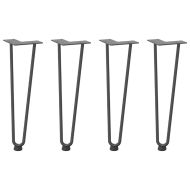 Крака тип „фиби“ за масичка за кафе, 4 бр., антрацит, 42 см, масивна стомана