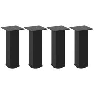 Крака за масичка за кафе, 4 бр., черни, 30-32 см, стомана