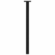 Крака за конзолна маса, 4 бр., черни, 72 см, стомана