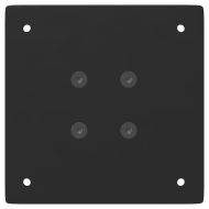 Крака за конзолна маса, 4 бр., черни, 72 см, стомана