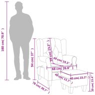 Масажен стол с табуретка, тъмносив, текстил