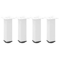 Крака за масичка за кафе, 4 бр., бели, 30-32 см, стомана