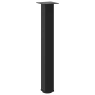 Крака за конзолна маса, 4 бр., черни, 72-74 см, стомана