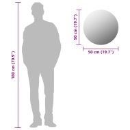 Стенно огледало, 50 см, кръгло