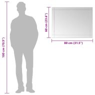 Стенно огледало, 80x60 см, стъкло