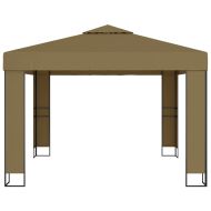 Шатра с двоен покрив, 3x3x2,7 м, таупе, 180 г/м²