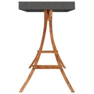 Люлееща се пейка със сенник, масивно дърво смърч с тиков финиш