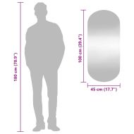 Стенно огледало 45x100 см стъкло овално