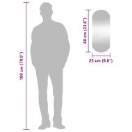 Стенно огледало 25x60 см стъкло овално
