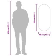 Стенно огледало златисто 90x40 см овално