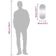 Стенно огледало 20x50 см стъкло овално