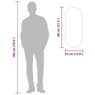 Стенно огледало злато 80x35 см овално
