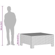 Градинска поставка за крака с възглавница, сива, полиратан