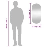 Стенно огледало 35x80 см стъкло овално