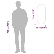Стенно огледало черно 70x30 см овално