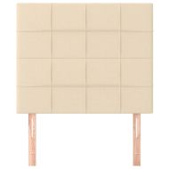 Табла за легло, кремава, 100x5x118/128 см, плат