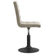 Въртящи се трапезни столове, 2 бр, светлосиви, кадифе