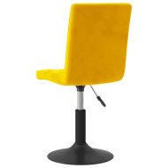 Въртящи трапезни столове, 2 бр, горчица, кадифе