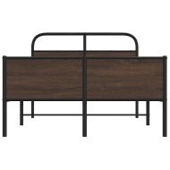 Рамка за легло без матрак 120x190 см кафяв дъб инженерно дърво