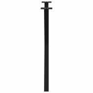 Крака за трапезна маса, X-образни, 2 бр., черни, 70 x (72-73) см, стомана