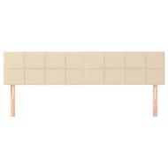 Табла за легло, кремава, 200x5x78/88 см, плат