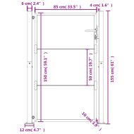 Градинска порта 100x150 см, кортенова стомана