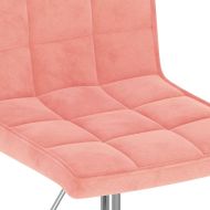 Въртящи се трапезни столове, 4 бр, розови, кадифе