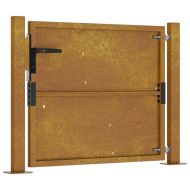 Градинска порта 100x100 см, кортенова стомана