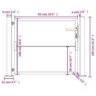 Градинска порта 100x100 см, кортенова стомана