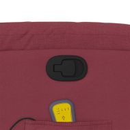 Масажен изправящ наклоняем стол, виненочервен, текстил