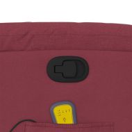 Масажен наклоняем стол, виненочервен, текстил