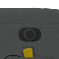 Електрически масажен реклайнер стол, тъмносив, текстил