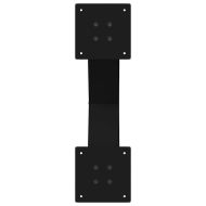 Крака за трапезна маса, X-образни, 2 бр., черни, 60 x (72-73) см, стомана