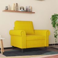 Кресло, жълто, 60 см, кадифе