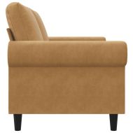 2-местен диван, кафяво, 140 см, кадифе