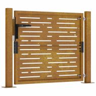 Градинска порта 100x75 см, кортенова стомана, квадратен дизайн