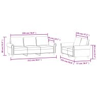 Комплект дивани от 2 части с възглавници, виненочервен, кадифе