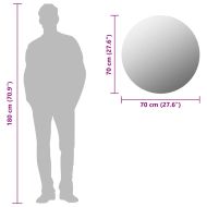 Стенно огледало, 70 см, кръгло
