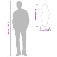 Стенно огледало черно 80x35 см