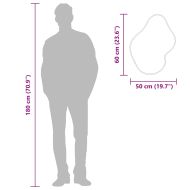 Стенно огледало сребро 60x50 см