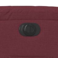 Електрически стол реклайнер, виненочервен, текстил