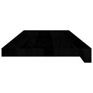 Стълбищни стъпала, 4 бр, тъмнокафяви, 70x25x2 см, дъб масив