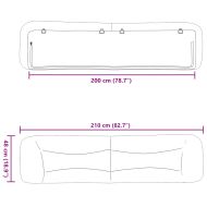 Мека табла за легло Hvar, черна, 200 см, плат