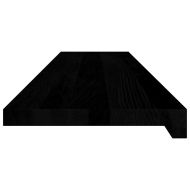 Стълбищни стъпала, 4 бр, тъмнокафяви, 110x25x2 см, дъб масив