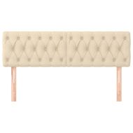 Табла за легло, кремава, 160x7x78/88 см, плат