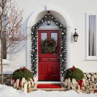 Коледен гирлянд с LED лампички, 10 м, черен