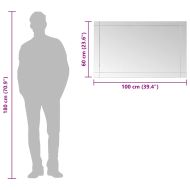 Стенно огледало, 100x60 см, стъкло
