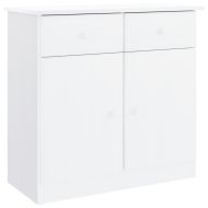 Висок шкаф ALTA, бял, 77x35x165 см, борово дърво масив