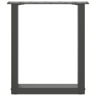 Крака за масичка за кафе, U-образни, 2 бр., антрацит, 28 x (42-43) см, стомана